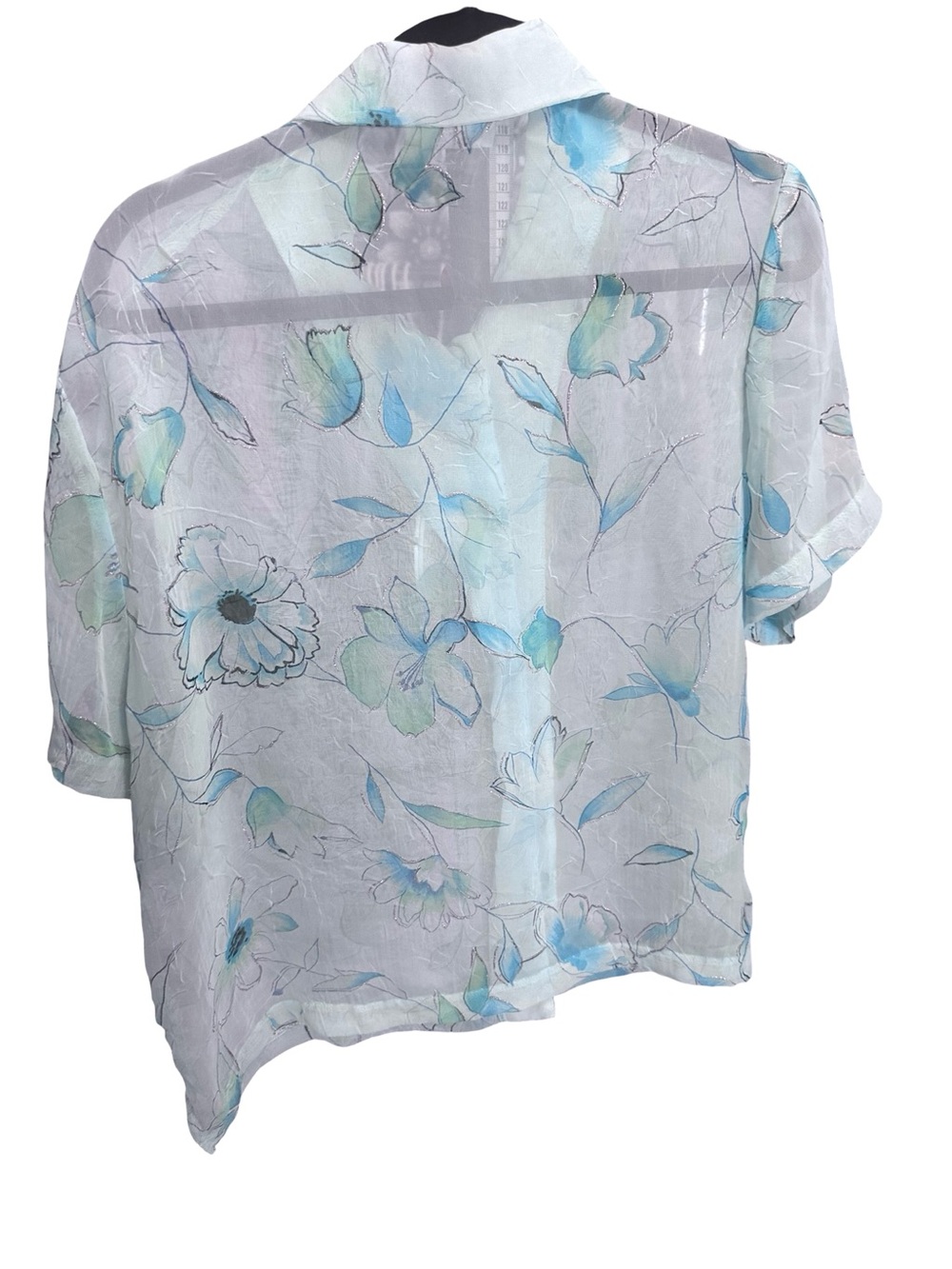 Blair Boutique Women's Light Blue Floral Button-Down Shirt - Picture 4 of 8